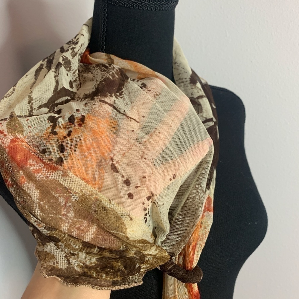 Women's Made in Italy Silk Ring Scarf - NWOT - Picture 3 of 5